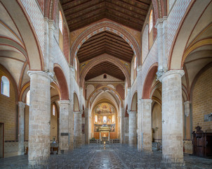 Fototapeta na wymiar Interior view in Anagni Cathedral, province of Frosinone, Lazio, central Italy.