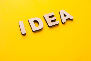 Word Idea on bright background