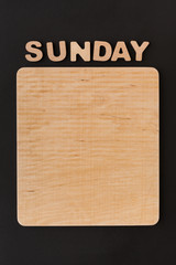 Word Sunday with blank board