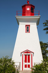 Traditional  Wooden Lighthouse on Prince Edward Island in Canada