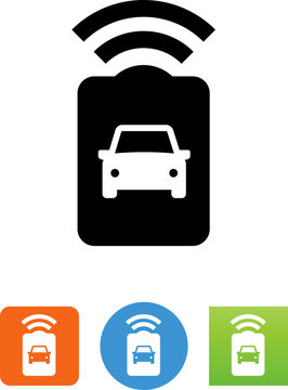 Remote Control Switch For Car Icon - Illustration