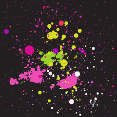 Colorful splashes. Vector illustration.