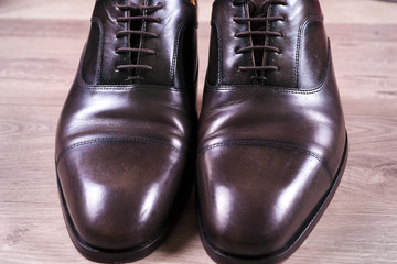 Male fashion with shoes on white