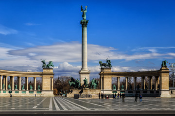 Fototapeta na wymiar Heroes' Square, Budapest, Hungary