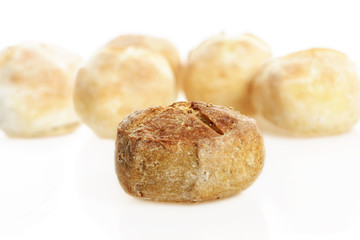 bread rolls isolated on a white background