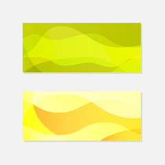 Abstract design waves banner background. advertising banner template. vector illustration.