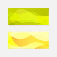 Obraz premium Abstract design waves banner background. advertising banner template. vector illustration.
