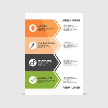 Corporative vector design of paper flier or brochure cover