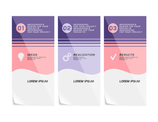 Corporative design of numbered paper leaflets or web banners