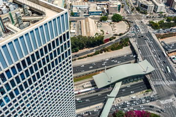 Streets of Tel Aviv from above.