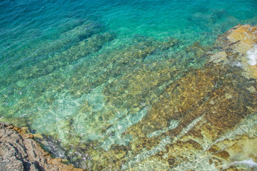 Die Küstenabschnitte Stinjan und Pjescana Uvala bei Pula, Istrien, Koratien