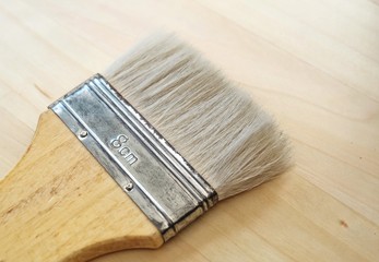 Flat Paint Brush or Decorators Brush on Table
