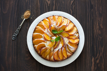 Sweet peach cake