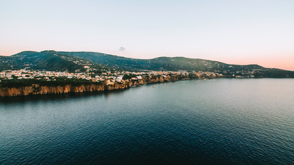 The coastline of Italy is from the air
