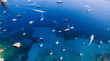 The coastline of Italy is from the air