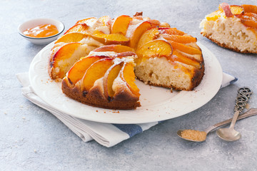 Sweet peach cake
