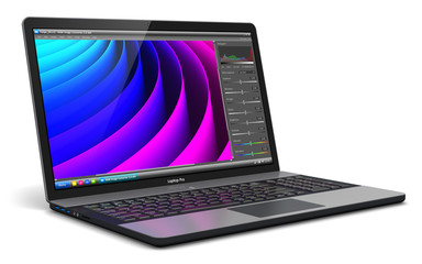 Laptop with photo editor software