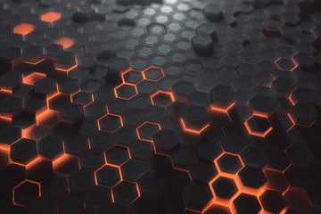Amber hexagon backdrop