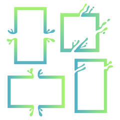 Vector illustration with abstract colorful square. Abstract splash, liquid shape. Background for poster, cover, banner, placard. Logo design.