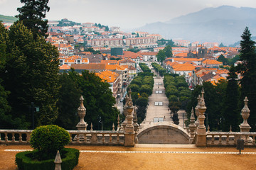 Top view of Lamego city, northern Portugal.