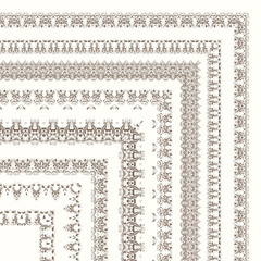 Set of ornate frames and borders