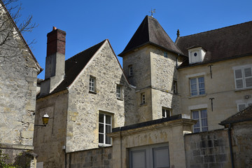 Fototapeta na wymiar Maisons médiévales à Senlis, France
