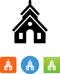School House Icon - Illustration