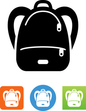 School Daypack Icon - Illustration