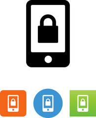 Obraz premium Secure Smart Phone Icon - Illustration