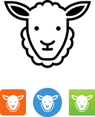 Sheep Head Icon - Illustration