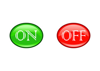 button on / off or start / stop in green and red color
