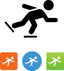 Speed Skater Icon - Illustration