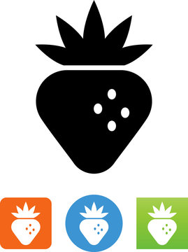 Strawberry Fruit Icon - Illustration