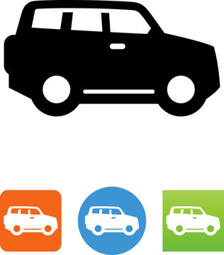 SUV Side View Icon - Illustration
