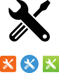 Tools Crossed Icon - Illustration