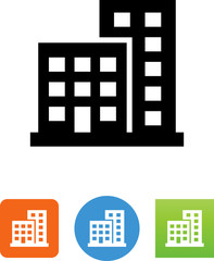 Two Buildings Icon - Illustration - 167715464