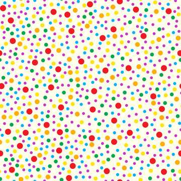Seamless vector pattern and background with colorful circles