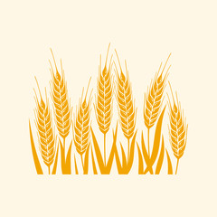 Logo and symbol of wheat for Thanksgiving Day