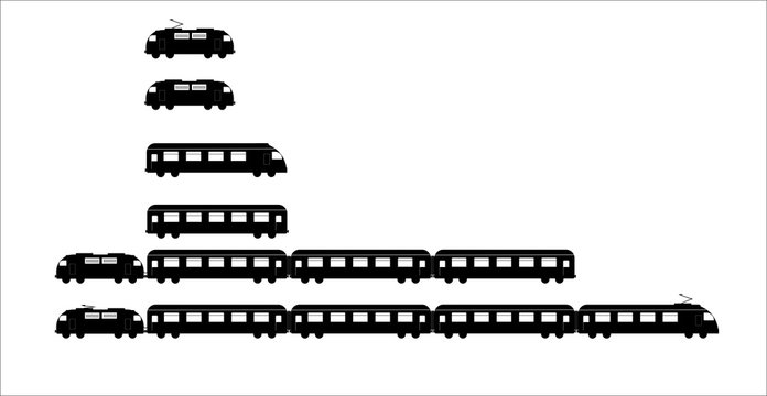 Symbols: Waggon, train, locomotive