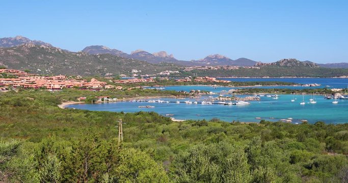 Stunning Sardinia coastline with rocks and azure clear water, Sardinia, Italy.