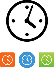 Vector Clock Icon - Illustration