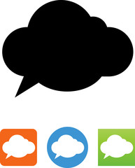Vector Cloud Bubble Icon - Illustration
