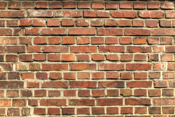 Hintergrund aus einer roten Backsteinwand