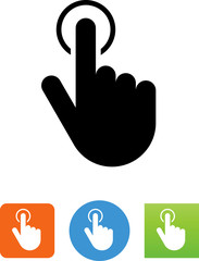 Vector Finger Making A Selection Icon - Illustration