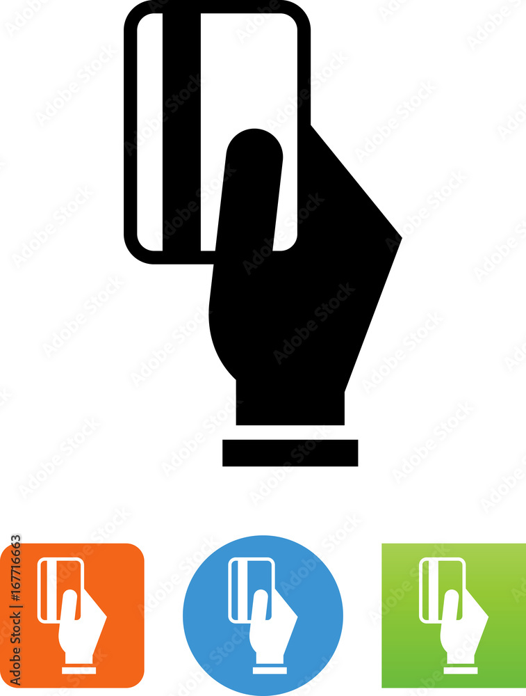 Canvas Prints vector hand holding a credit card icon - illustration