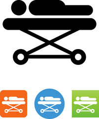 Vector Gurney Icon - Illustration