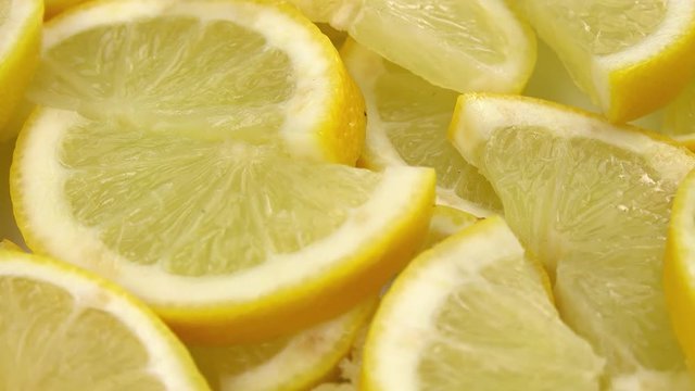 Fresh made chopped Lemons (not loopable; 4K)