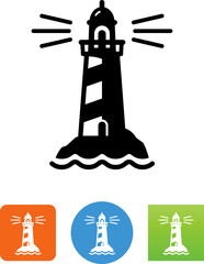 Vector Lighthouse Icon - Illustration