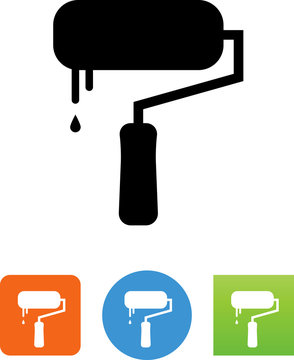 Vector Paint Roller Icon - Illustration