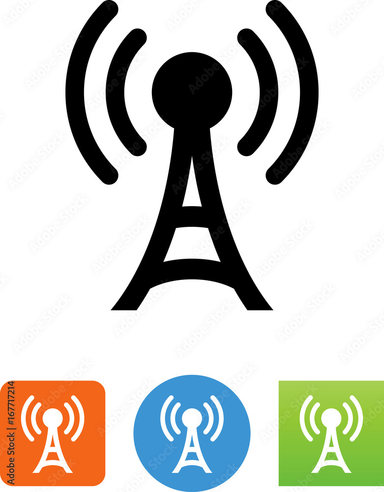 Wall mural Vector Radio Tower Icon - Illustration